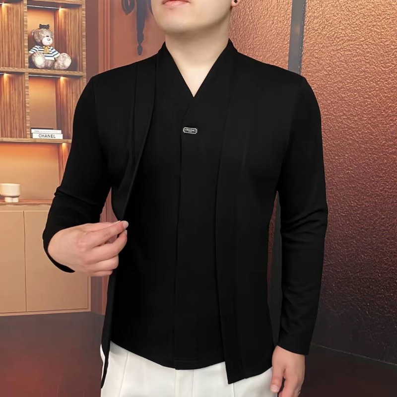 가을과 겨울 신상 남성용 라이트 럭셔리 페이크 투피스  - Golf Tees 리뷰 및 가격