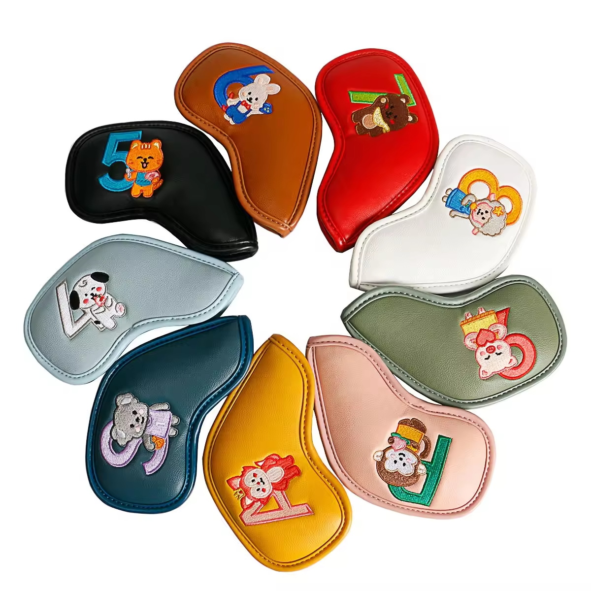 9Pcs 귀여운 만화 동물 골프 아이언 헤드 커버, P - Golf Clubs 리뷰 및 가격